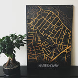 Kortplakat i flot ramme og med bonsaitræ